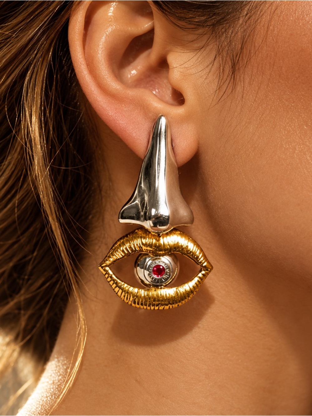 Lunelle Paris Sculptural Lips Earrings